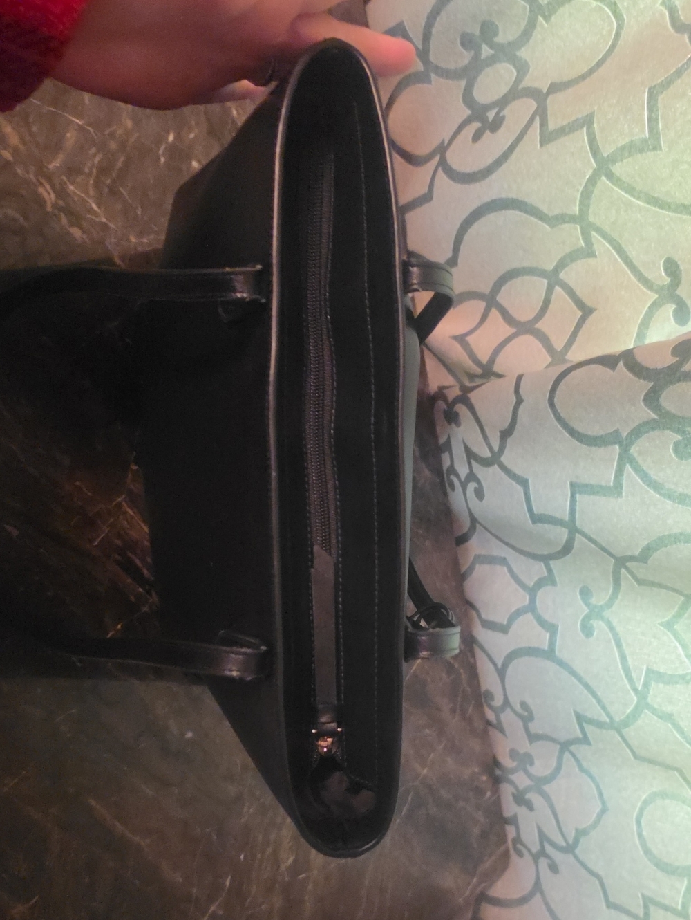 kate spade Black Smooth Leather Tote with Tassel - Picture 5 of 6